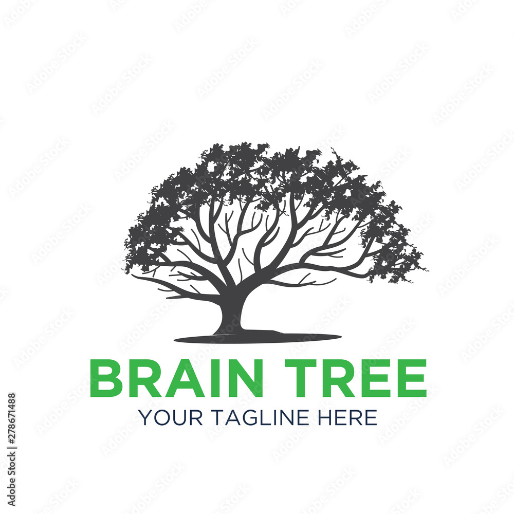 Obraz premium brain tree logo designs