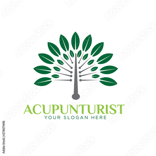 acupuncture logo design tree