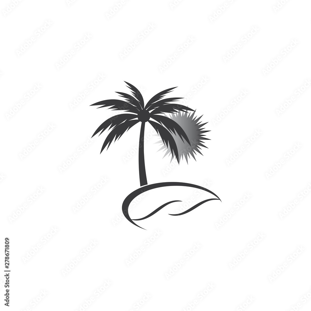 Naklejka premium Palm tree summer