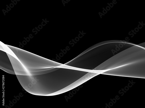 Abstract Black And White Wave Design