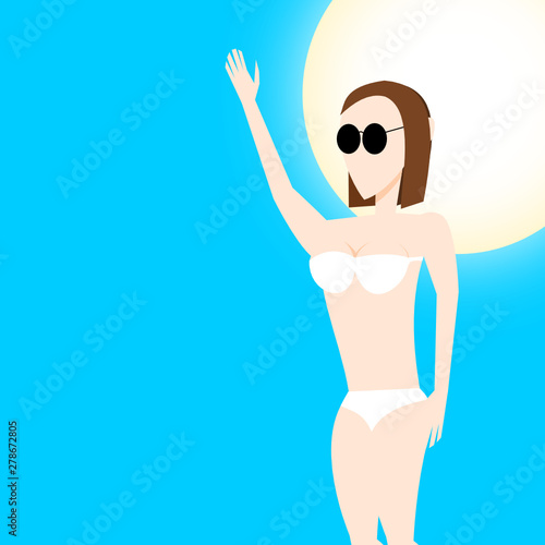 Frau am Strand