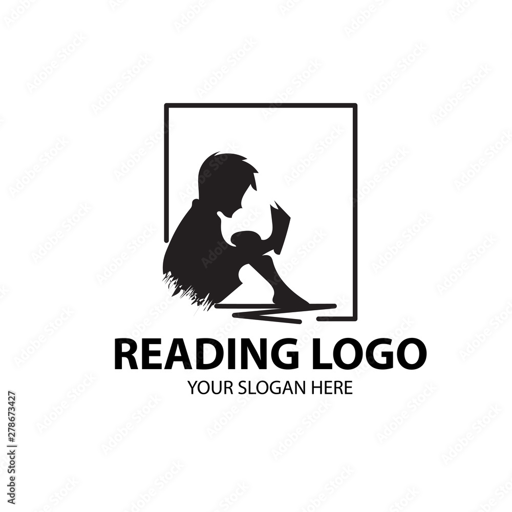 Reading book logo designs Reading book logo designs