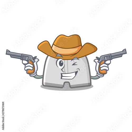 Cowboy swimming trunks in the cartoon shape