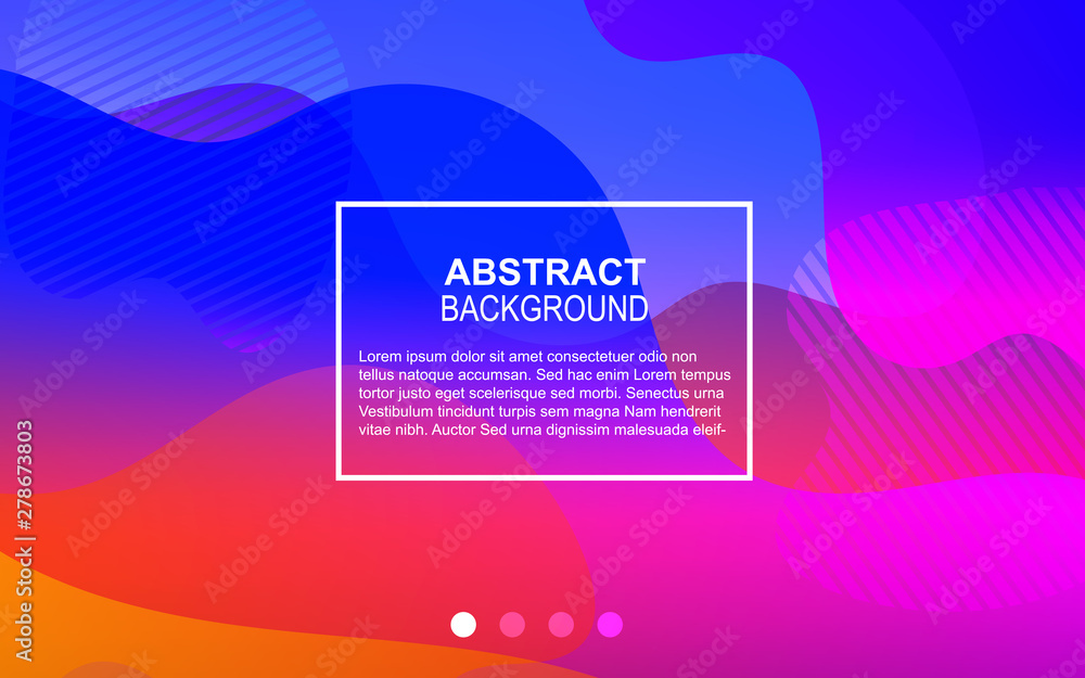 Colorful geometric background with Fluid shapes composition. Modern and minimal layout design template for use element poster, wallpaper, flyer, magazine, journal