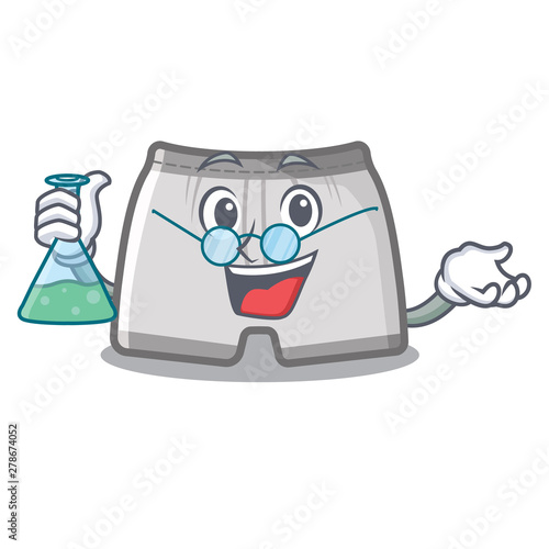 Professor swimming trunks isolated with the mascot