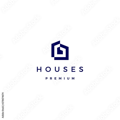 house home architect mortgage facade logo vector icon illustration
