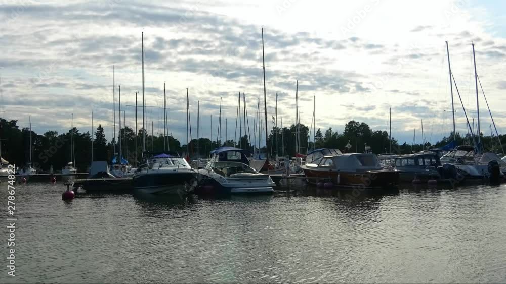 Harbour with yachts time lapse Harbour with yachts time lapse