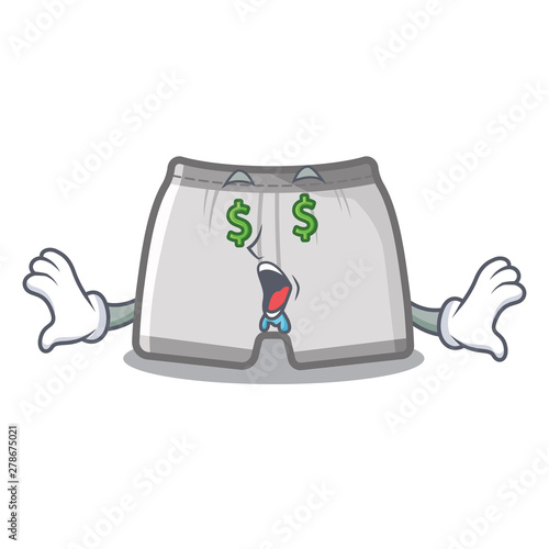 Money eye swimming trunk in the cartoon locker