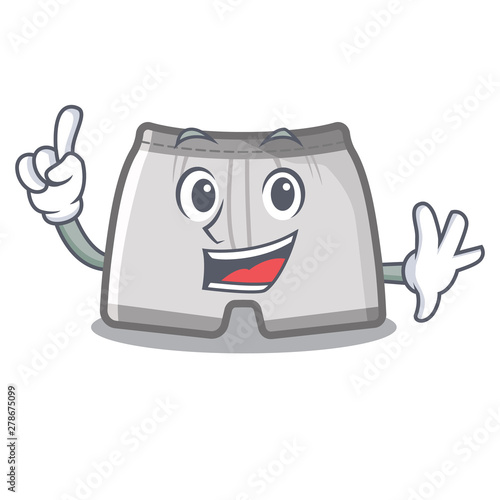 Finger swimming trunk in the cartoon locker