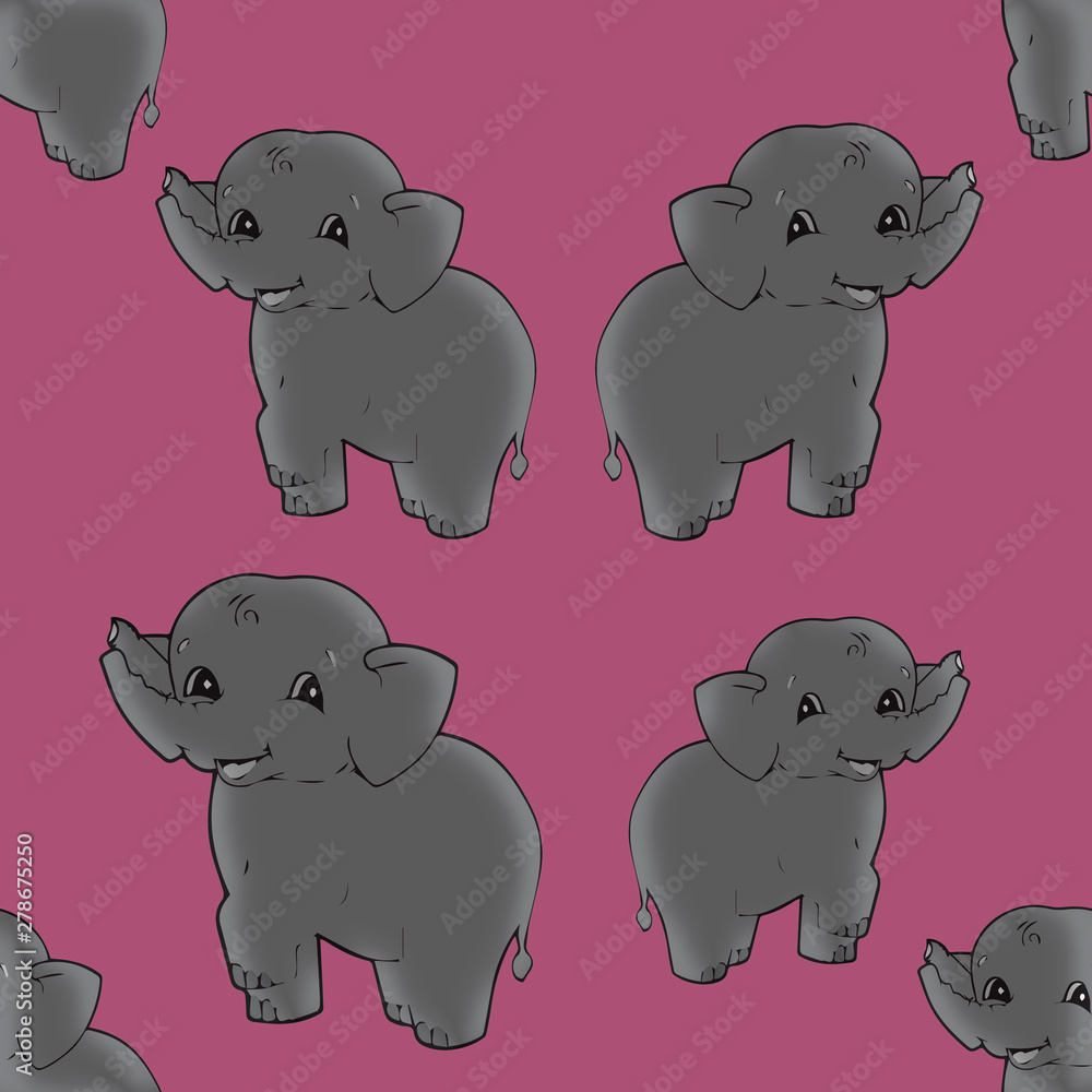 Seamless baby elephnat print Seamless baby elephnat print