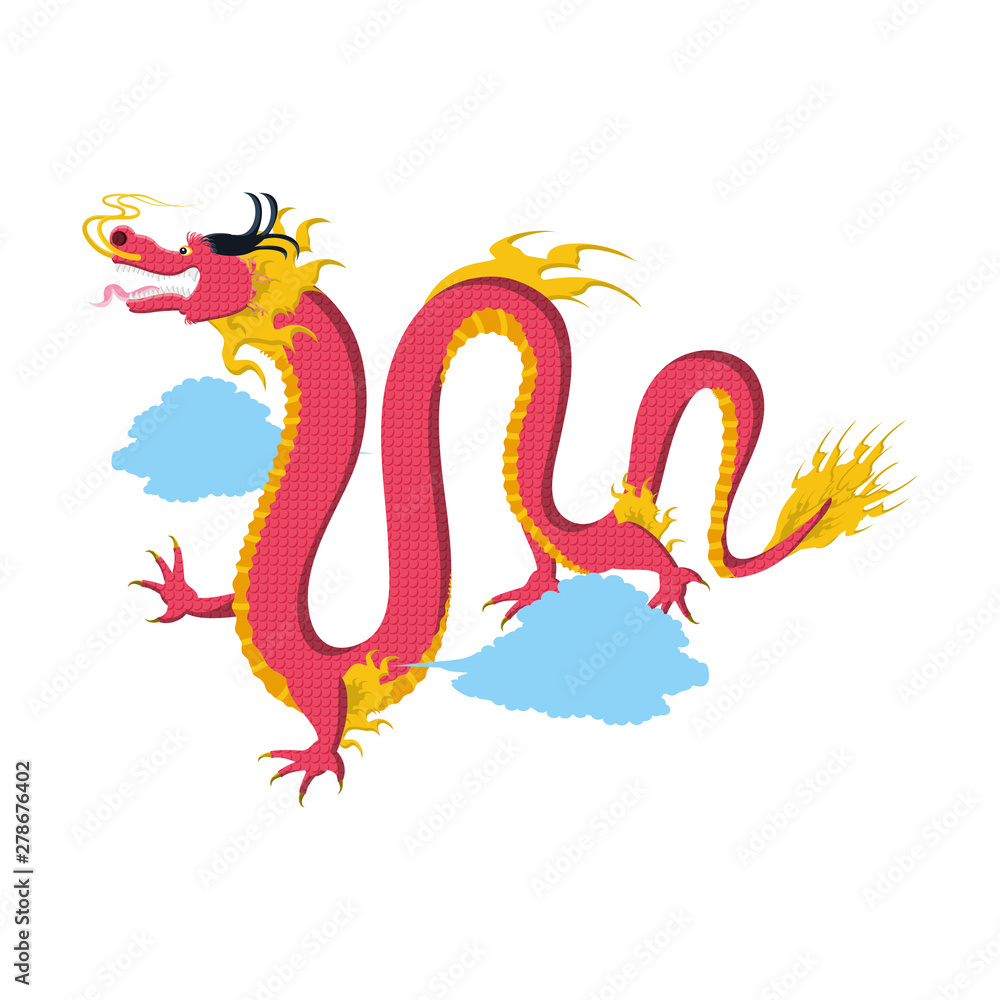 chinese dragon animal with clouds chinese dragon animal with clouds