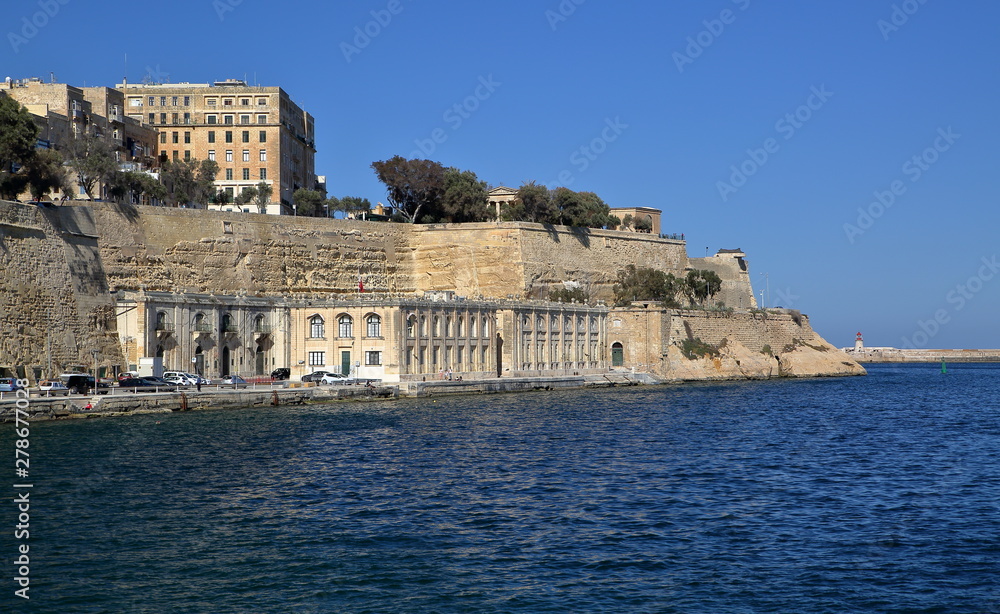 panoramic view at Valetta from sea side