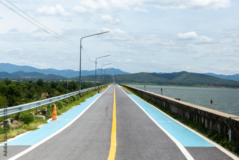 Road for bicycle in Thailand