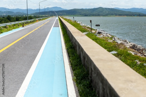 Road for bicycle in Thailand