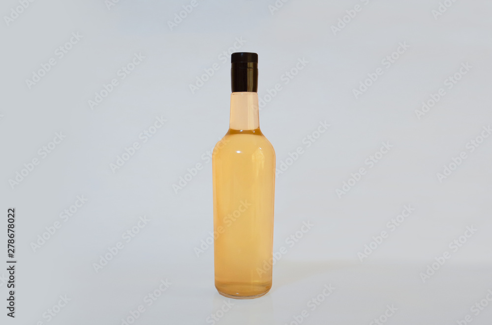 Fototapeta premium glass bottle with white background
