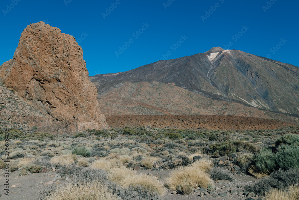Las Canadas caldera in Teide National Park on the island of Tenerife in the Canary Islands Las Canadas caldera in Teide National Park on the island of Tenerife in the Canary Islands