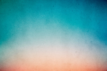 colorful green blue gradient watercolor paint on old paper with grain smudge dirty texture abstract for
