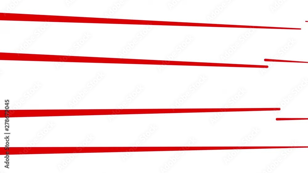 Animation Of Red Lines Flat Pattern Moving On White Background Animation Of Red Lines Flat Pattern Moving On White Background