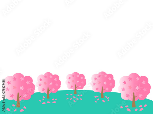 Cherry blossom tree, vector illustration