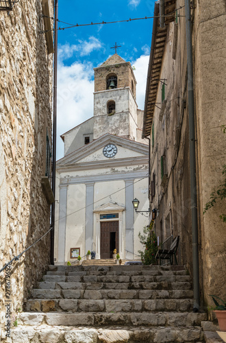 Cottanello (Rieti, Italy) - A very small and charming medieval village with stone hermitage on the Rieti hills, Sabina area, Lazio region, central Italy. photo