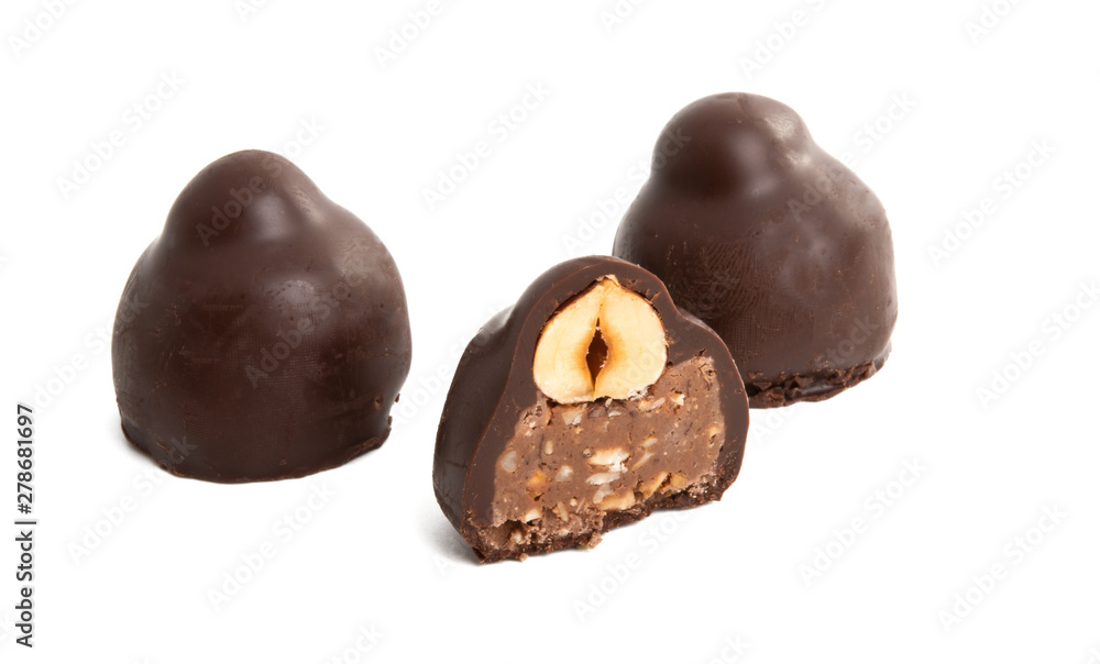candy cane with nuts isolated candy cane with nuts isolated