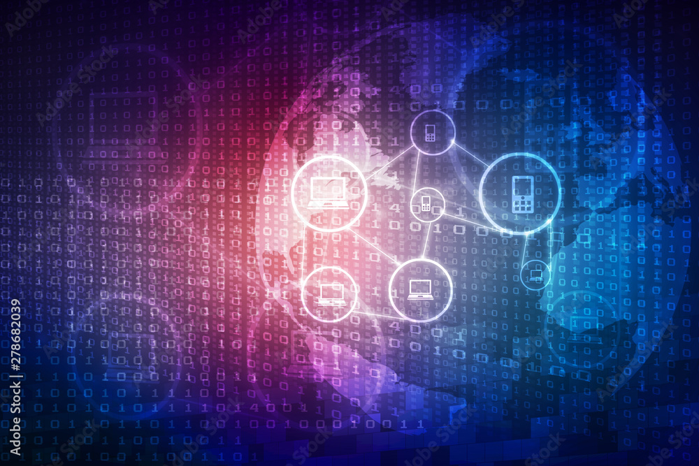 2d illustration technology background 2d illustration technology background