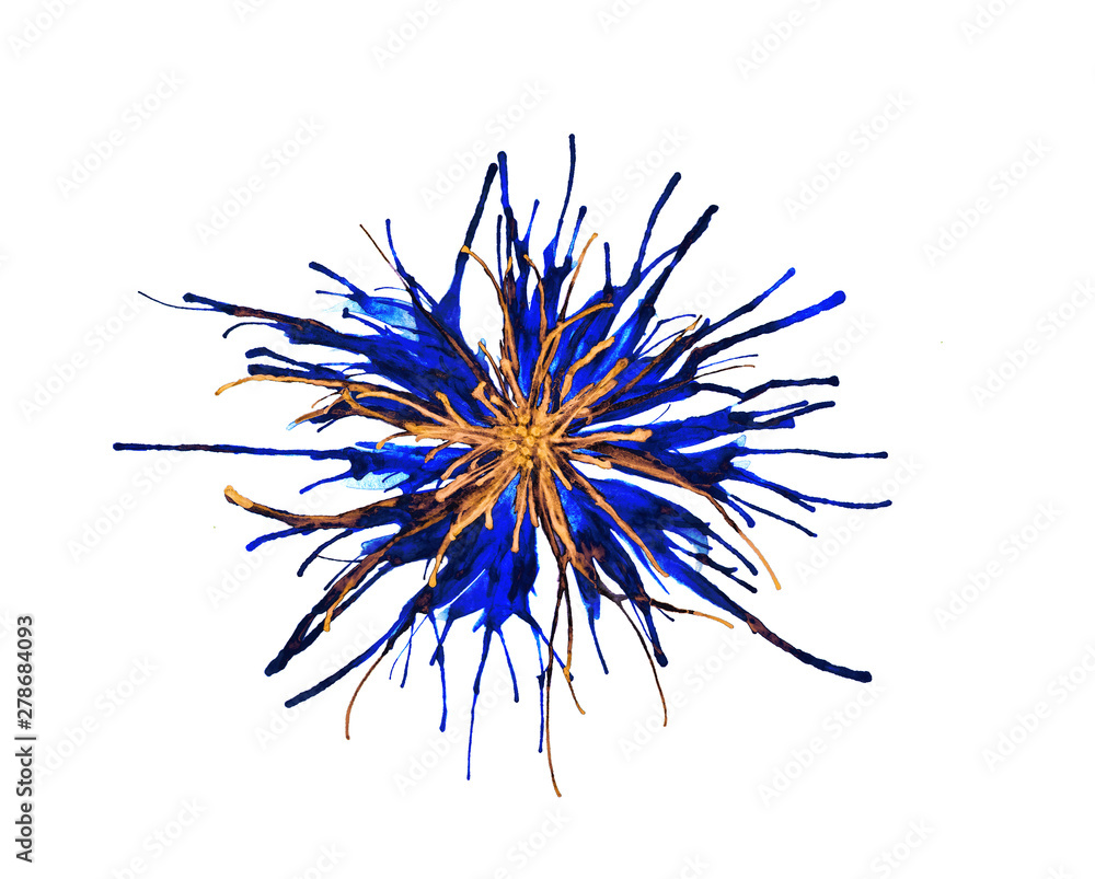 Fototapeta premium Blue abstract flower