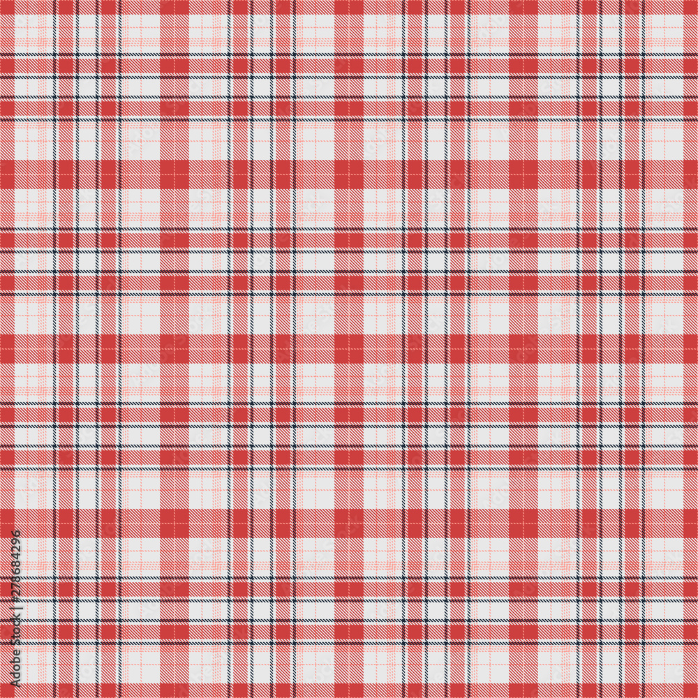Tartan Pattern in Red and White . Texture for plaid, tablecloths, clothes, shirts, dresses, paper, bedding, blankets, quilts and other textile products. Vector illustration EPS 10 Tartan Pattern in Red and White . Texture for plaid, tablecloths, clothes, shirts, dresses, paper, bedding, blankets, quilts and other textile products. Vector illustration EPS 10