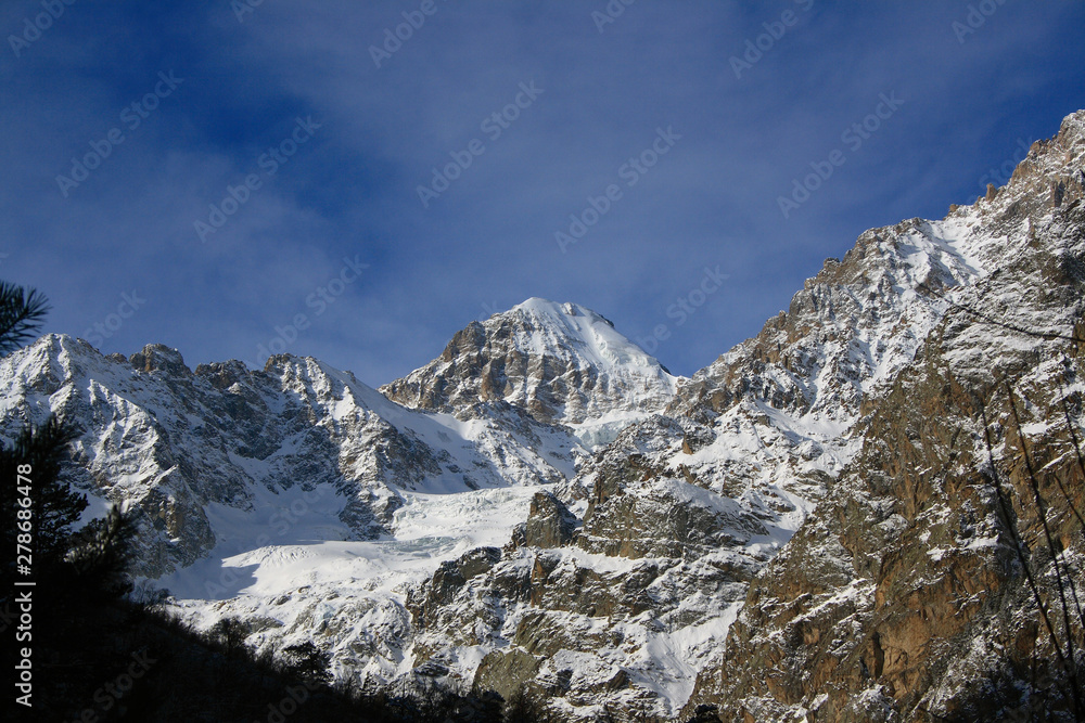 Caucasus. Ossetia. Tsei Gorge. Mount Wilpat.