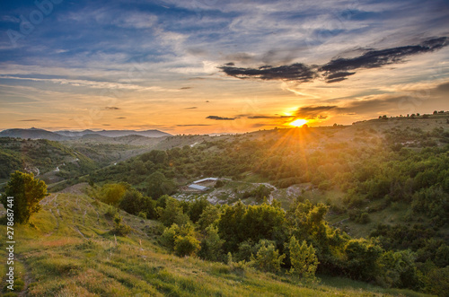 Macedonia - Mariovo region - Sunset scene - Blue sky, Mountain Landscape
