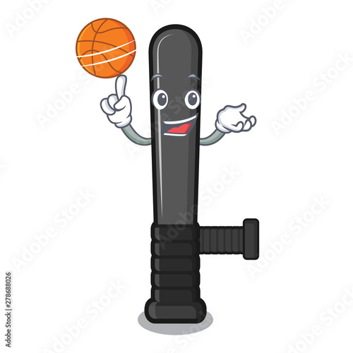 With basketball police baton isolated with the character