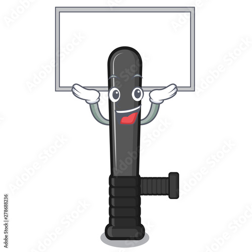 Up board police baton isolated with the character