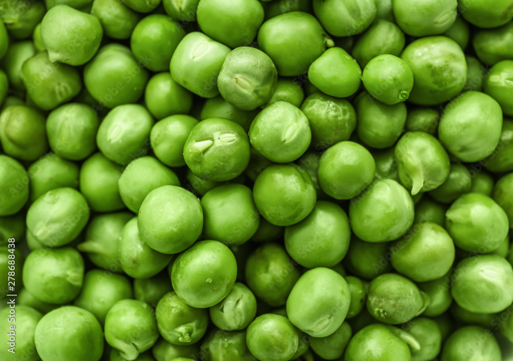 Heap of tasty fresh peas, closeup