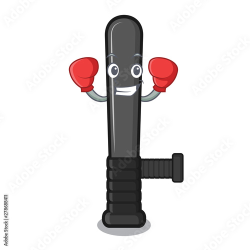 Boxing police baton isolated with the character