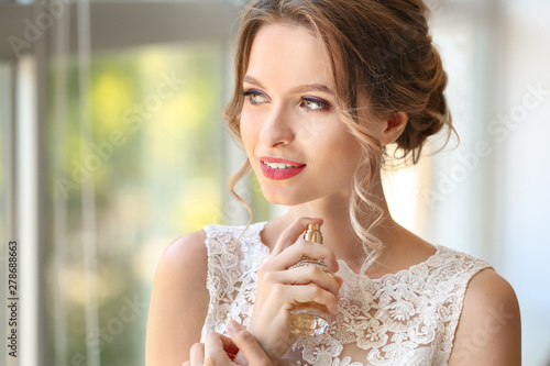 Beautiful young bride with ...