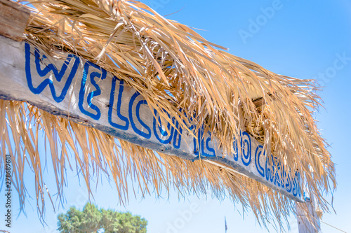 Exotic Chryssi island at the south of Crete, with the amazing Golden Beach, Greece photo