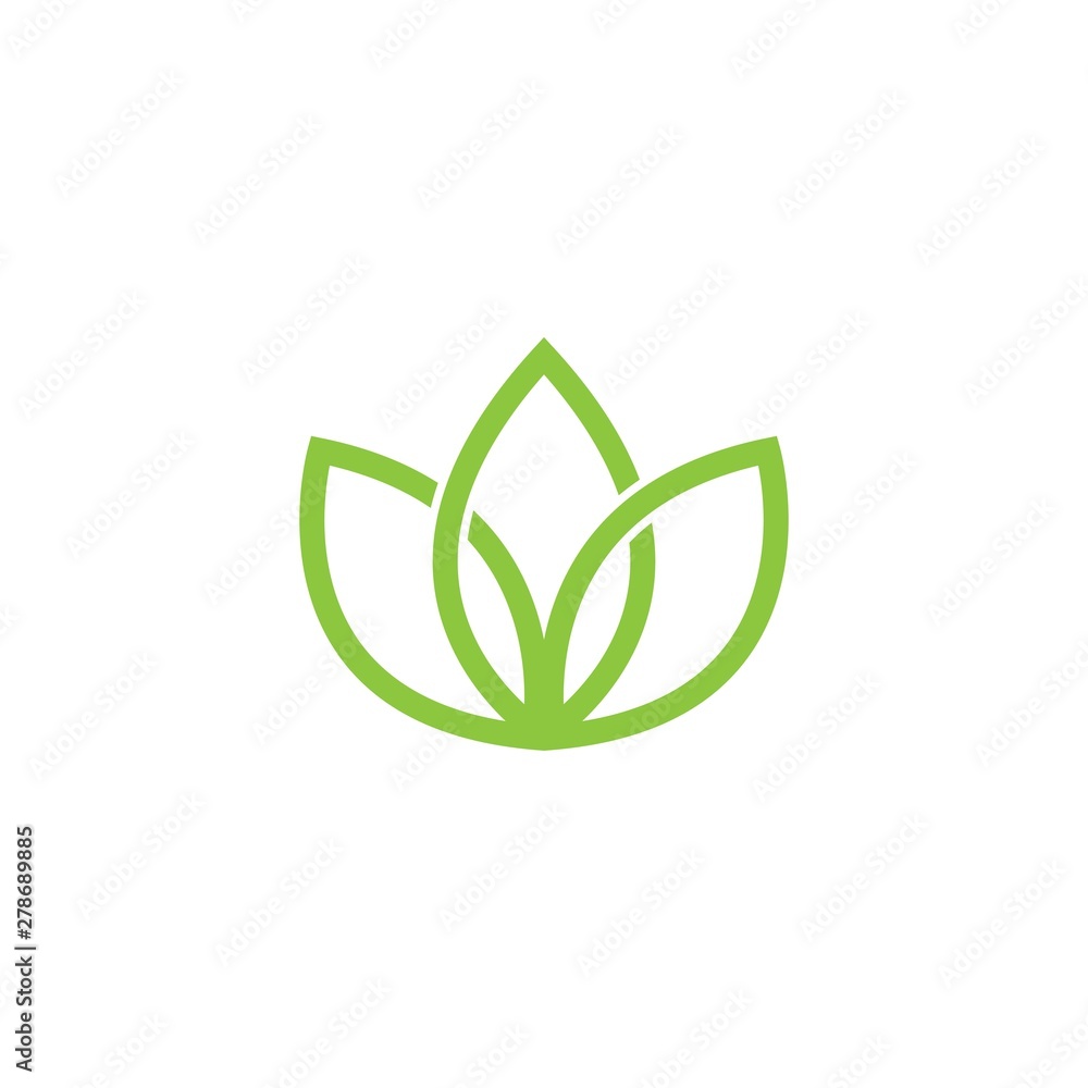 Obraz premium Green leaf logo