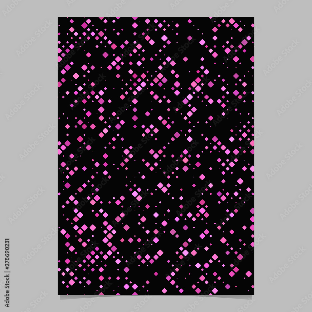 Pink abstract diagonal square pattern flyer template background