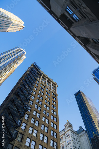 Tall office buildings in city