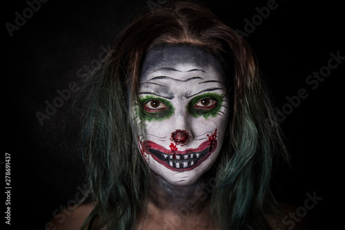 Klaun horror portret kobieta