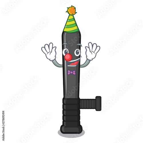 Clown police baton in a cartoon chair