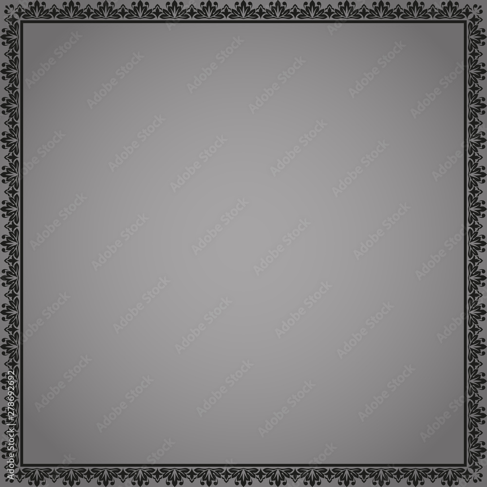 Decorative frame Elegant vector element for design in Eastern style, place for text. Floral black border. Lace illustration for invitations and greeting cards Decorative frame Elegant vector element for design in Eastern style, place for text. Floral black border. Lace illustration for invitations and greeting cards