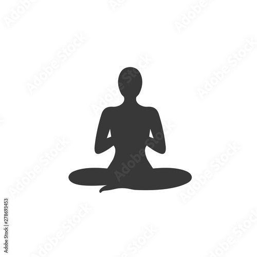Yoga icon template color editable. Yoga symbol vector sign isolated on white background. Simple logo vector illustration for graphic and web design.