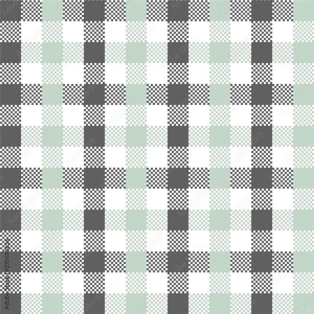 Gingham pattern. Texture from squares for - plaid, tablecloths, clothes, shirts, dresses, paper, bedding, blankets, quilts and other textile products. Vector illustration EPS 10