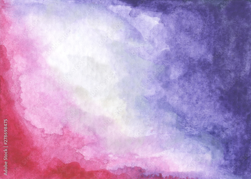 Purple and red color abstract watercolor texture background. Grunge background with space for text.