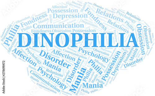 Dinophilia word cloud. Type of Philia.