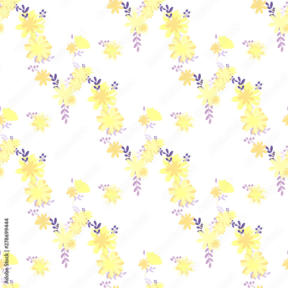 yellow warm simple plain vector smooth flowers in seamless pattern yellow warm simple plain vector smooth flowers in seamless pattern