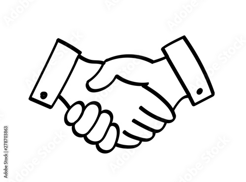 Handshake icon - Hand drawn style