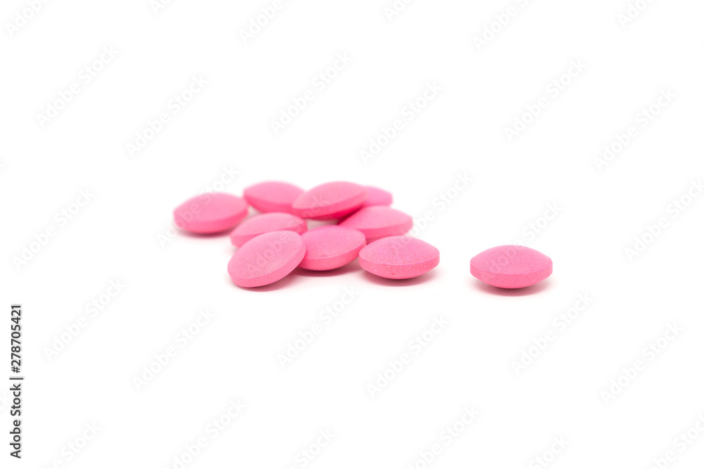 Heap pills tablet isolated on white background. Heap pills tablet isolated on white background.