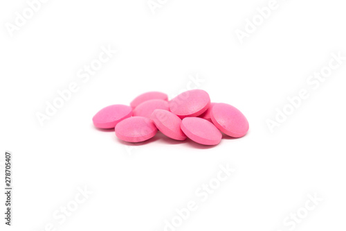 фотографія Pills tablet medicine isolated on white background.